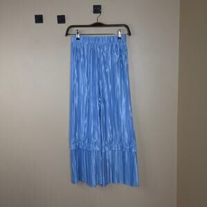 TWIST Pull-on Pleated Wide Leg Pants in Light Blue Size 8